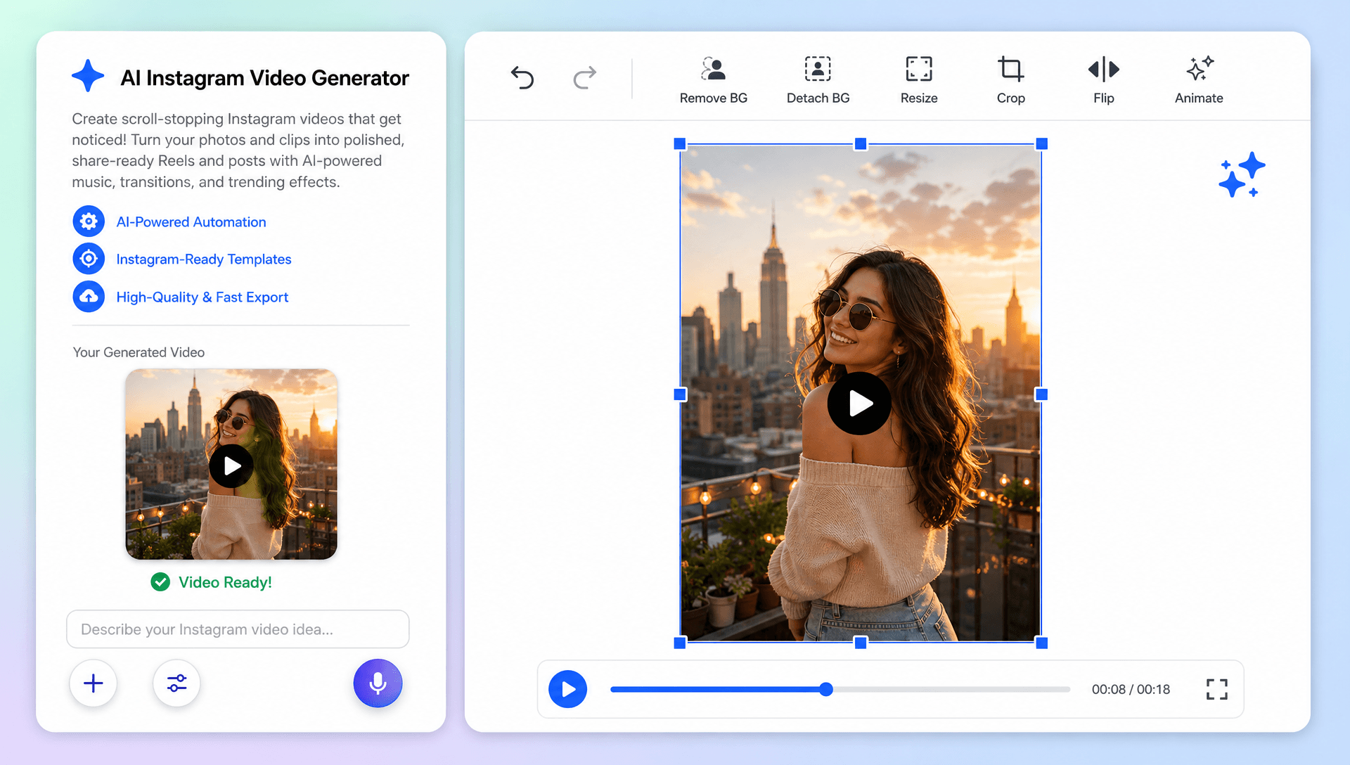 AI Instagram Video Generator – Create Viral Short Form Videos for Instagram. AI Instagram Video Generator – Create Viral Short Form Videos for Instagram.